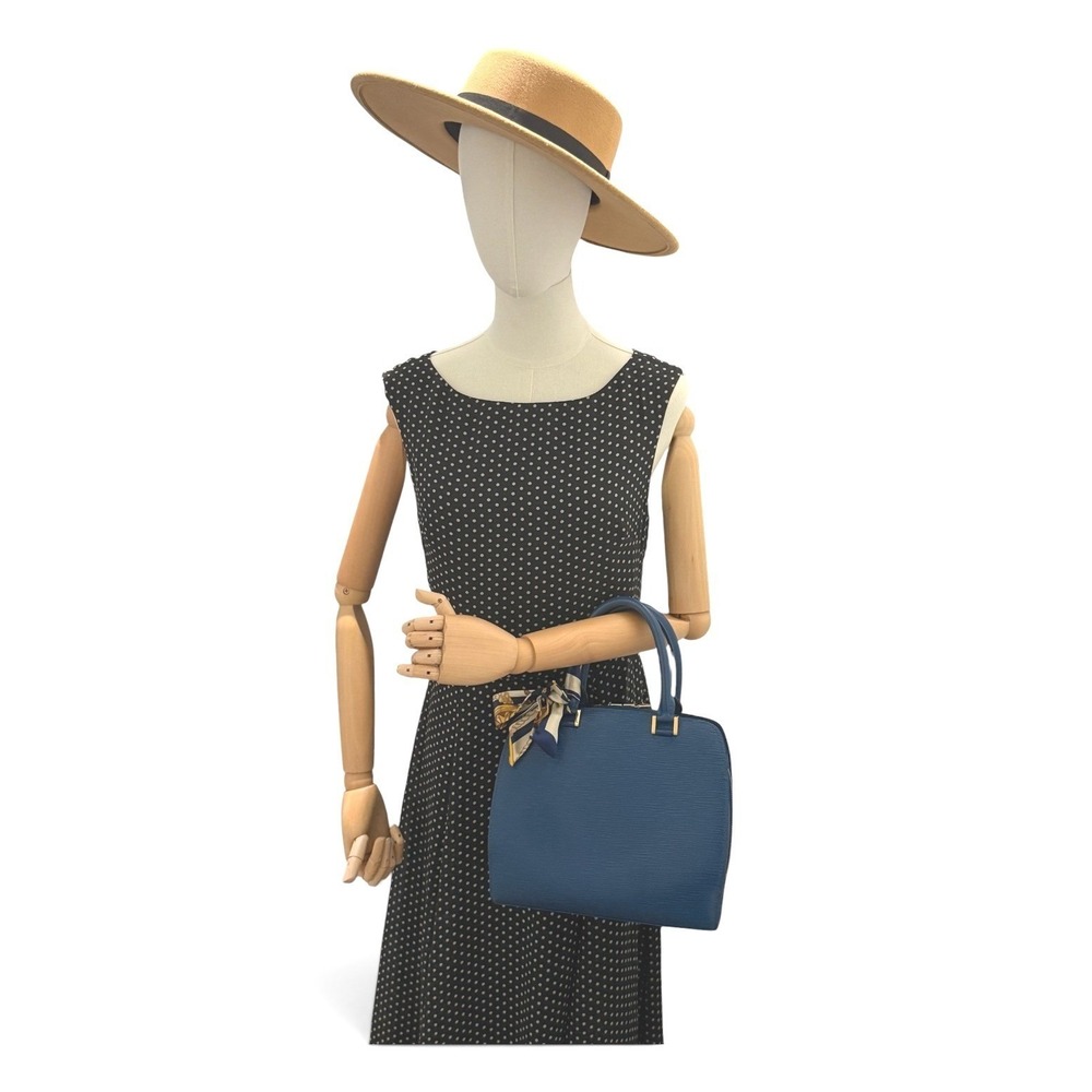 Louis Vuitton Pont Neuf PM Toledo Blue Epi Leather Satchel Top Handle Bag - Picture 3 of 16